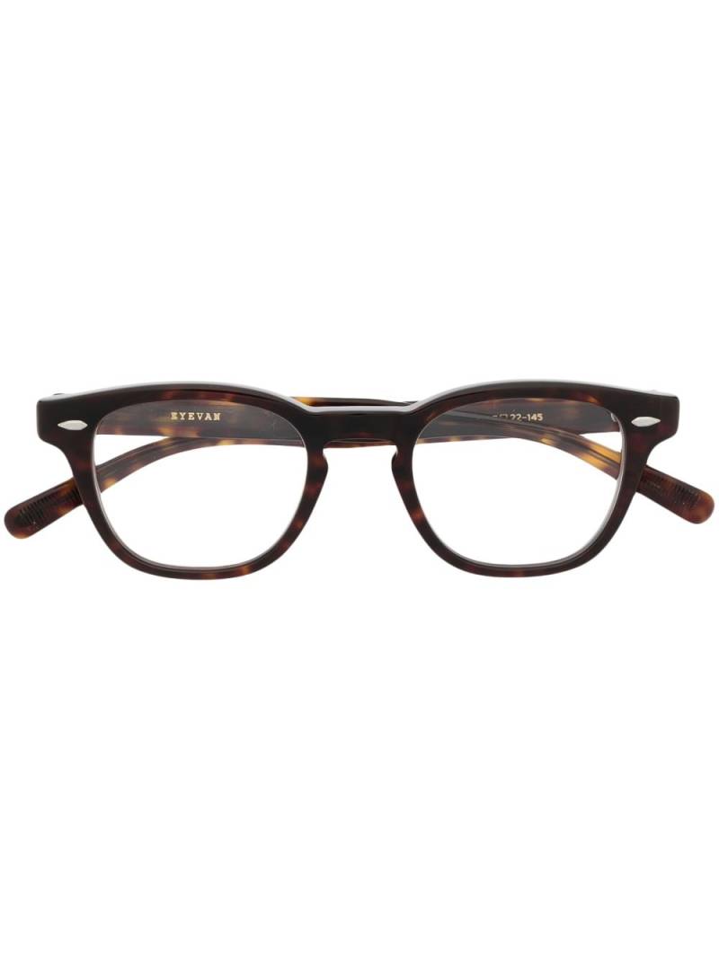 Eyevan7285 tortoiseshell-effect square-frame glasses - Brown von Eyevan7285