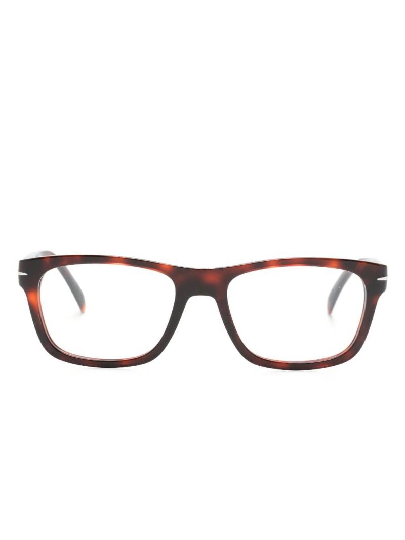 Eyewear by David Beckham DB 7011 rectangle-frame glasses - Red von Eyewear by David Beckham