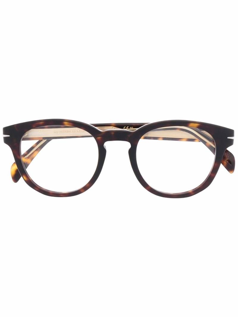 Eyewear by David Beckham tortoiseshell round-frame glasses - Brown von Eyewear by David Beckham