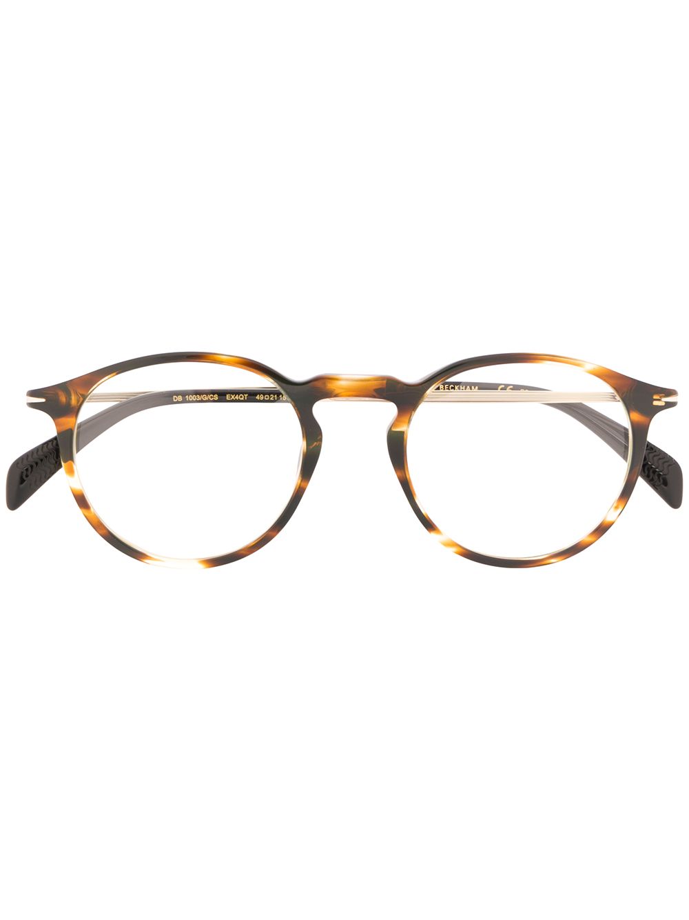 Eyewear by David Beckham tortoiseshell round frame glasses - Brown von Eyewear by David Beckham