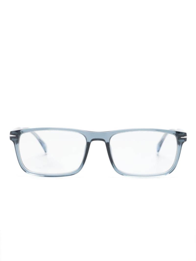 Eyewear by David Beckham transparent rectangle-frame glasses - Blue von Eyewear by David Beckham