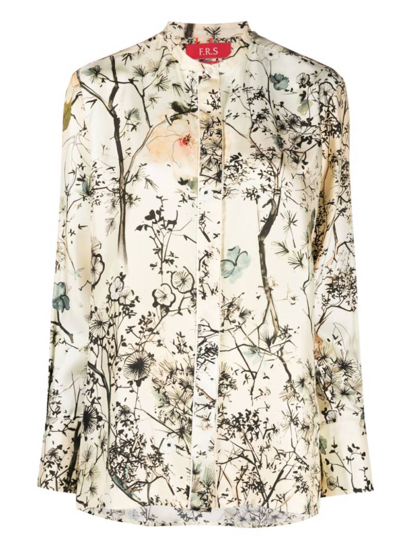 F.R.S For Restless Sleepers floral-print silk pyjama shirt - Neutrals von F.R.S For Restless Sleepers