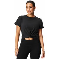 FABLETICS Damen Fitnessshirt Twist Cooton Front schwarz | L von FABLETICS