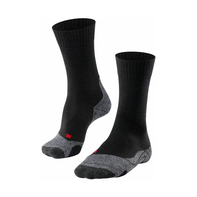 Wadenlange Trekkingsocken Herren Black 39-41 von FALKE