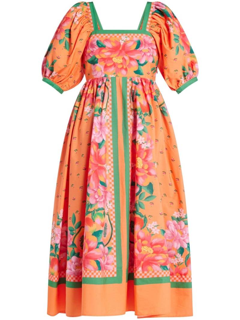 FARM Rio Fruit Garden-print midi dress - Orange von FARM Rio