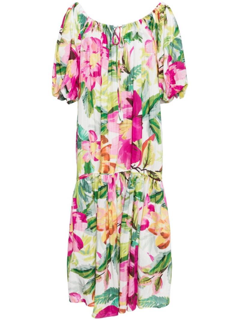 FARM Rio Painted Flowers Maxi Dress - White von FARM Rio