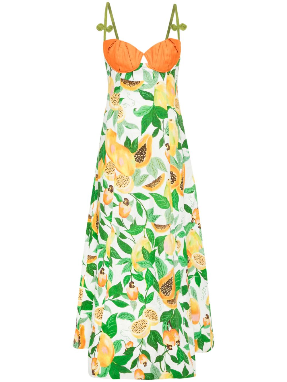 FARM Rio Papaya Salad Scarf maxi dress - Green von FARM Rio