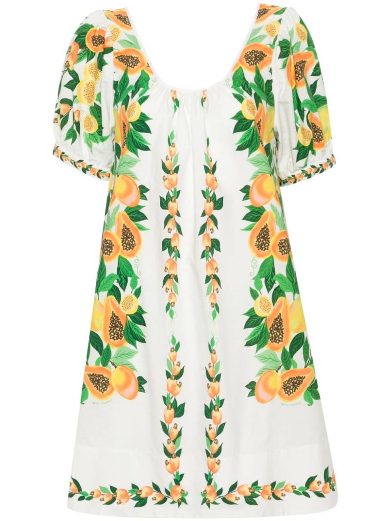 FARM Rio Papaya Salad Scarf mini dress - White von FARM Rio