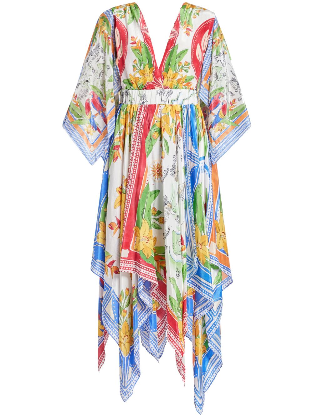 FARM Rio Tropical Destination Kimono Sleeve midi dress - White von FARM Rio