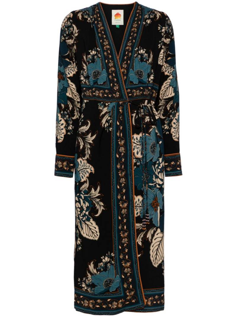 FARM Rio blossom tapestry midi dress - Blue von FARM Rio