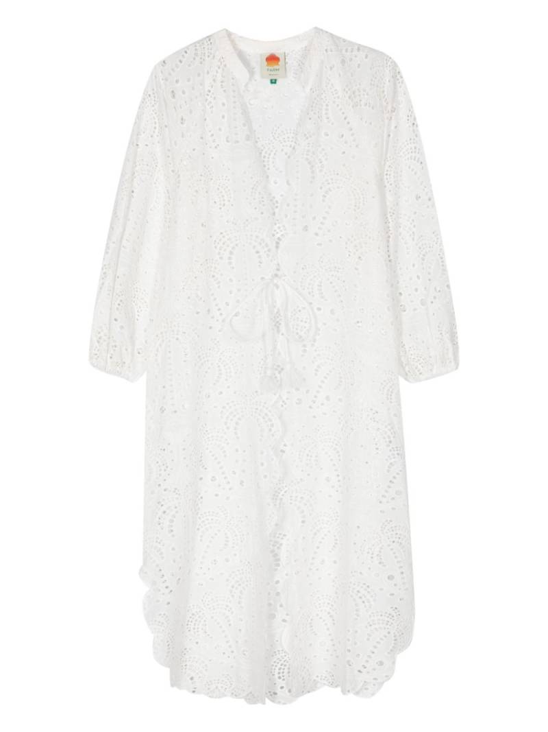 FARM Rio broderie-anglaise beach cover-up - White von FARM Rio