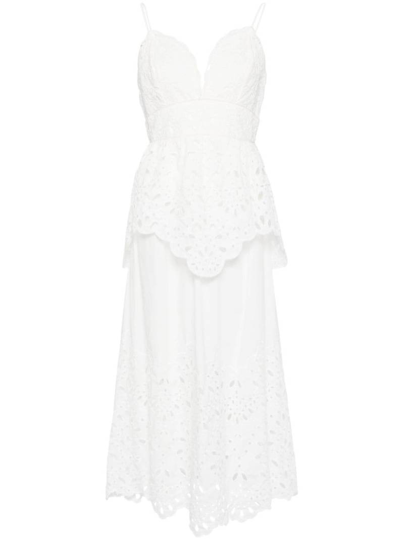 FARM Rio broderie-anglaise midi dress - White von FARM Rio