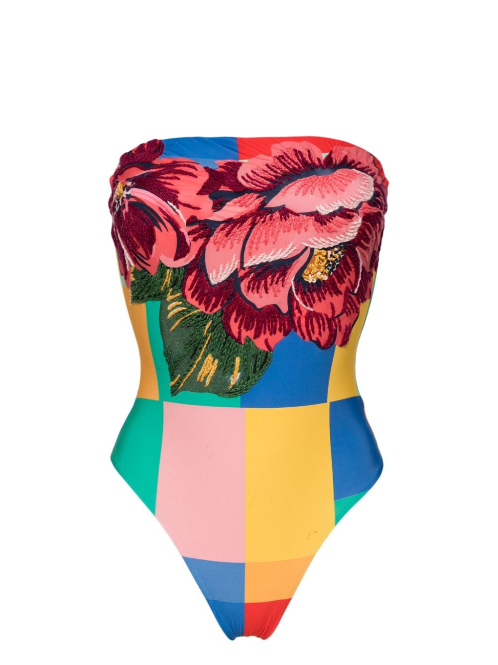 FARM Rio colour-block strapless swimsuit - Pink von FARM Rio