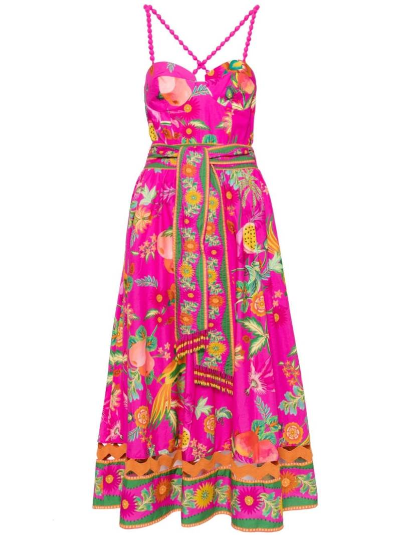 FARM Rio delicate fruit garden cotton midi dress - Pink von FARM Rio