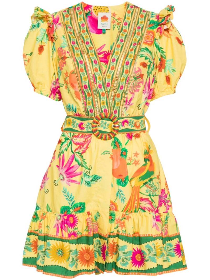 FARM Rio delicate fruit garden cotton mini dress - Yellow von FARM Rio