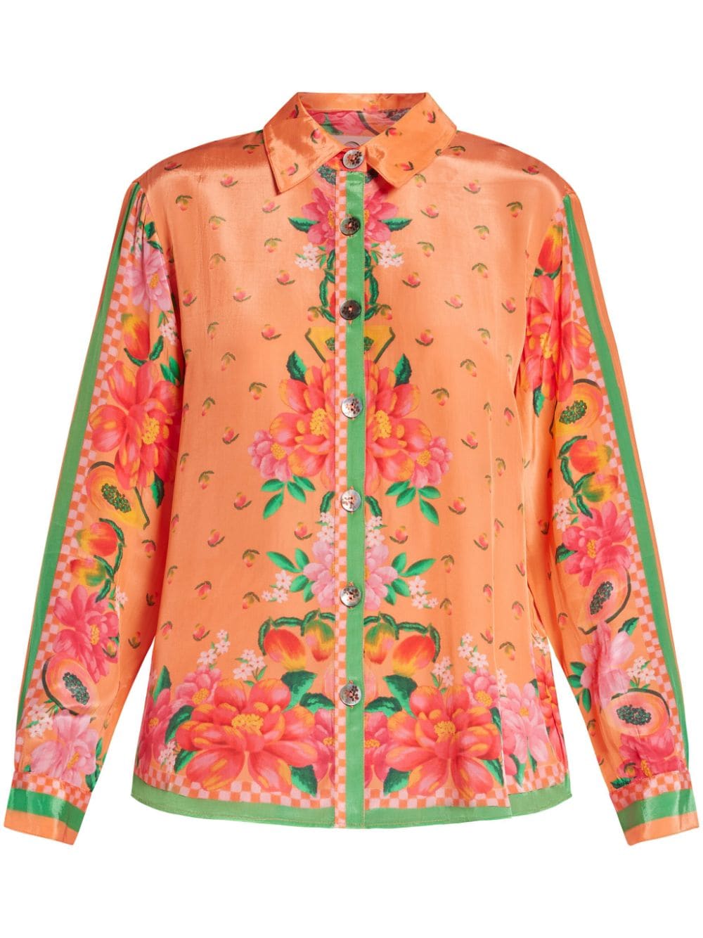 FARM Rio floral-print long-sleeves shirt - Orange von FARM Rio
