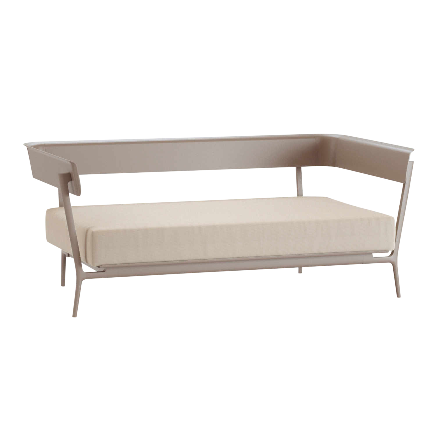 Aikana 202B 2er Sofa, Farbe 2 black (schwarz), Stoff range 1 solids, pearl (beige) spe von FAST