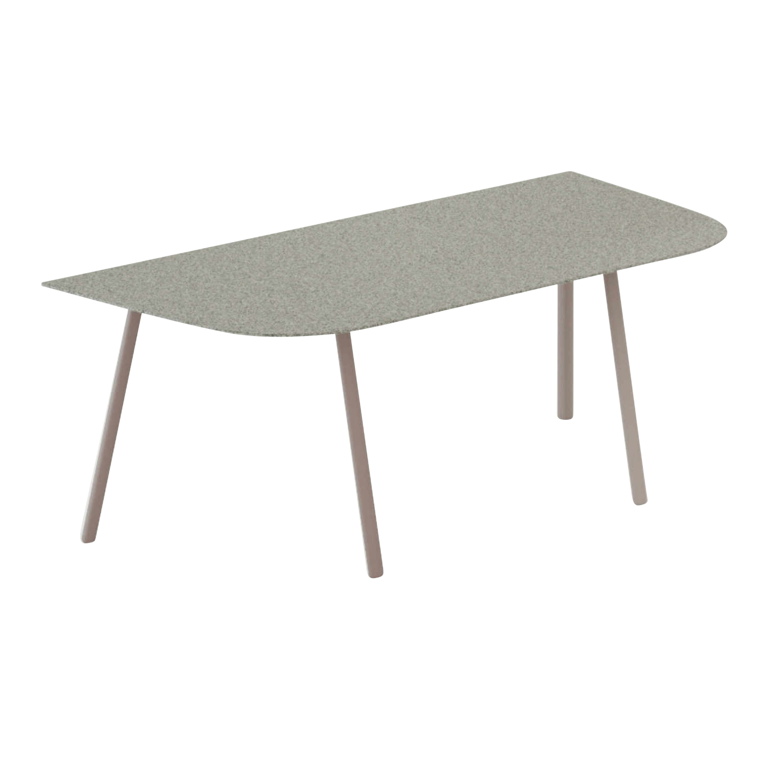 Mosaiko gesprenkelt 4 Beine Beistelltisch, Grösse h. 45 x l. 120 cm, Tischplatte aluminium gesprenkelt, anthracite 1s, Gestell aluminium lackiert, ... von FAST