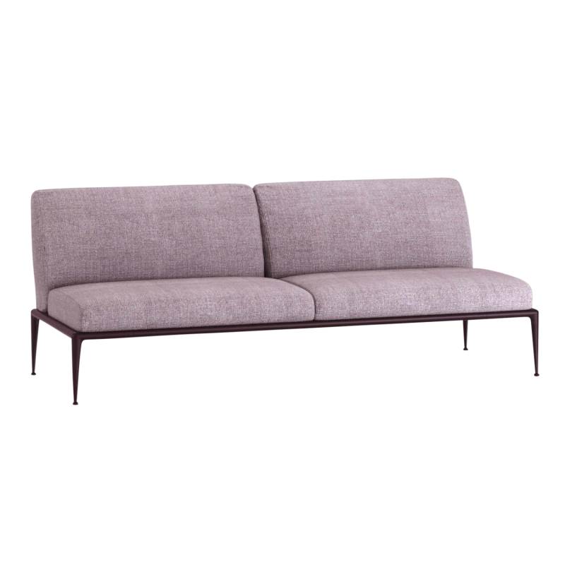 New Joint 523 3er Sofa, Stoff range 1 solids, dove grey (grau-braun) sta, Gestell aluminium lackiert, metallic grey (metallgrau) von FAST