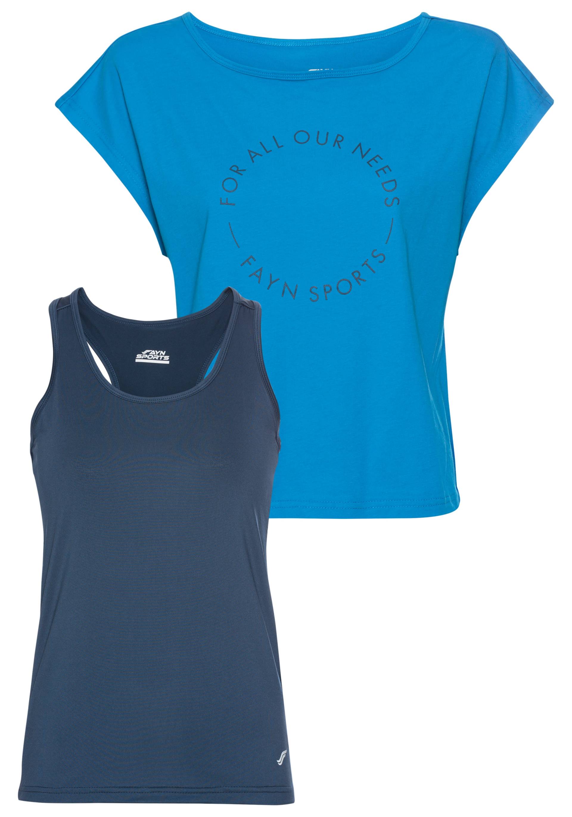 FAYN SPORTS Trainingsshirt »2-tlg. Shirt & Top«, (Spar-Set, 2 tlg.), Top mit Ringerrücken von FAYN SPORTS