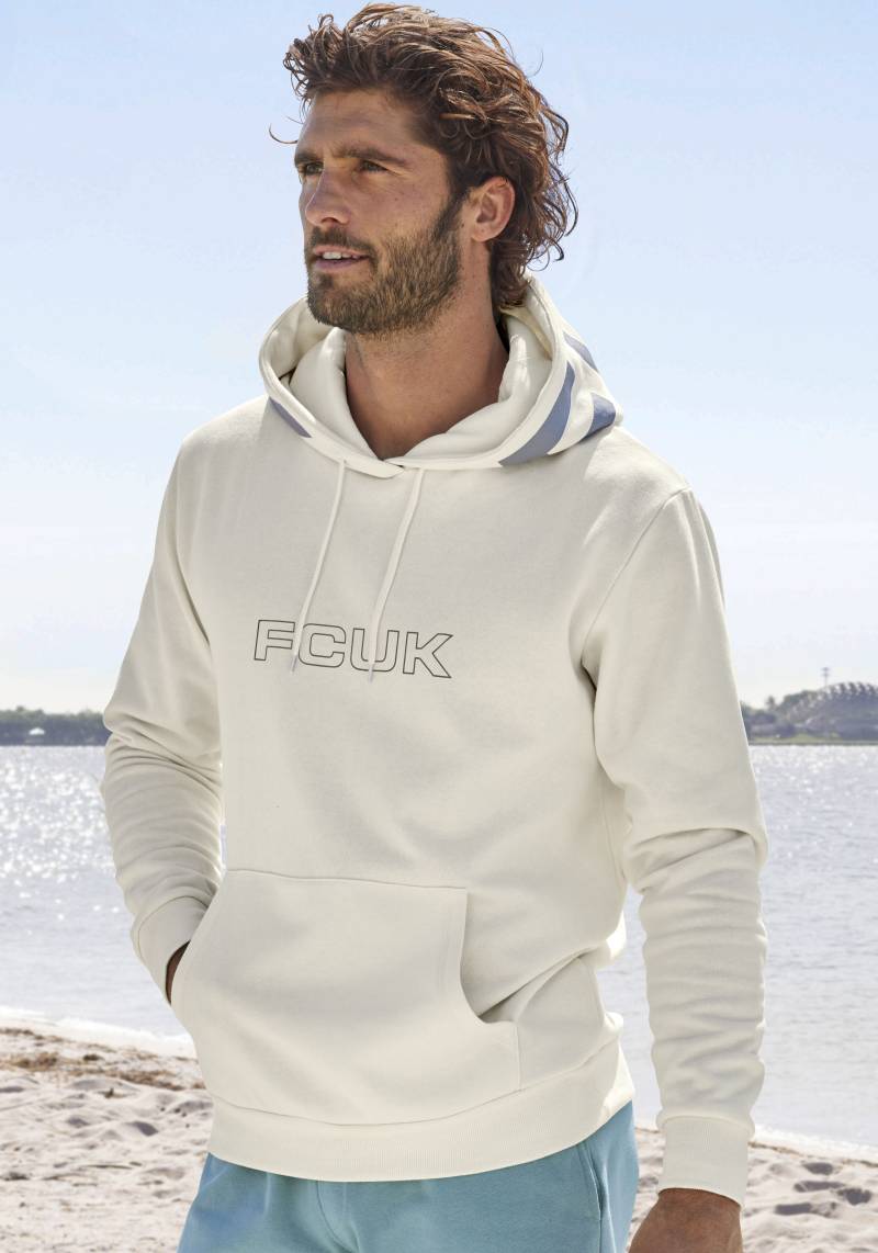 FCUK Hoodie, in Regular Fit und Langarm, Sweatshirt mit Kapuze, Baumwollmischung von FCUK