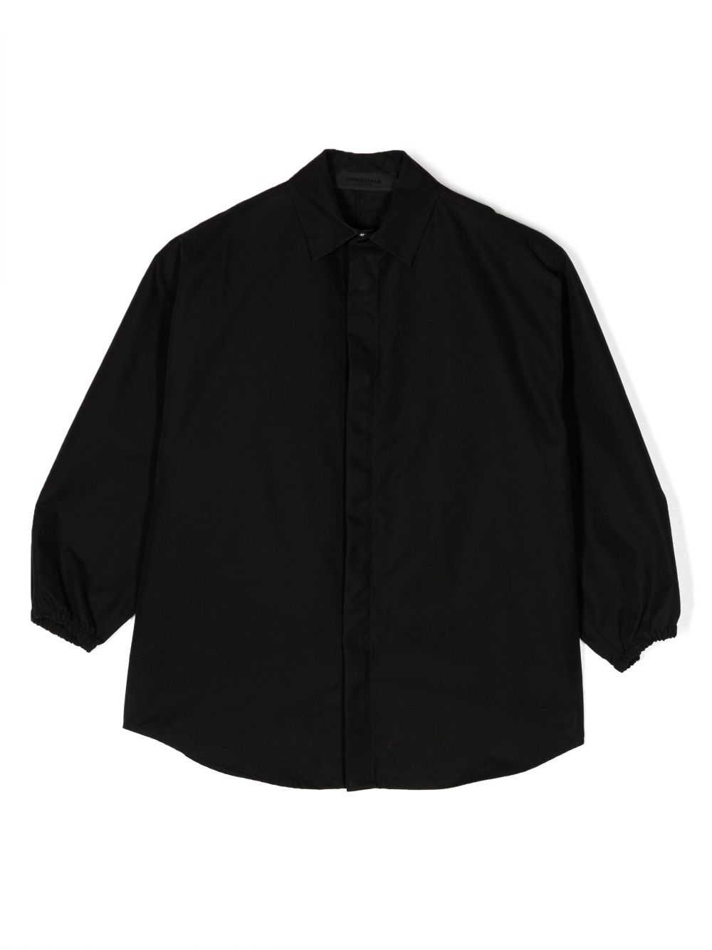 FEAR OF GOD ESSENTIALS KIDS concealed-fastening cotton shirt - Black von FEAR OF GOD ESSENTIALS KIDS