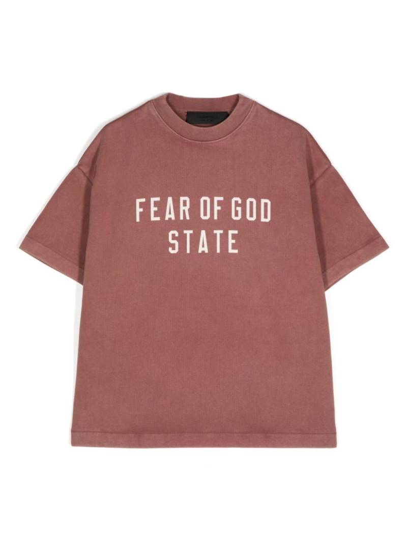 FEAR OF GOD ESSENTIALS KIDS logo-print T-shirt - Neutrals von FEAR OF GOD ESSENTIALS KIDS