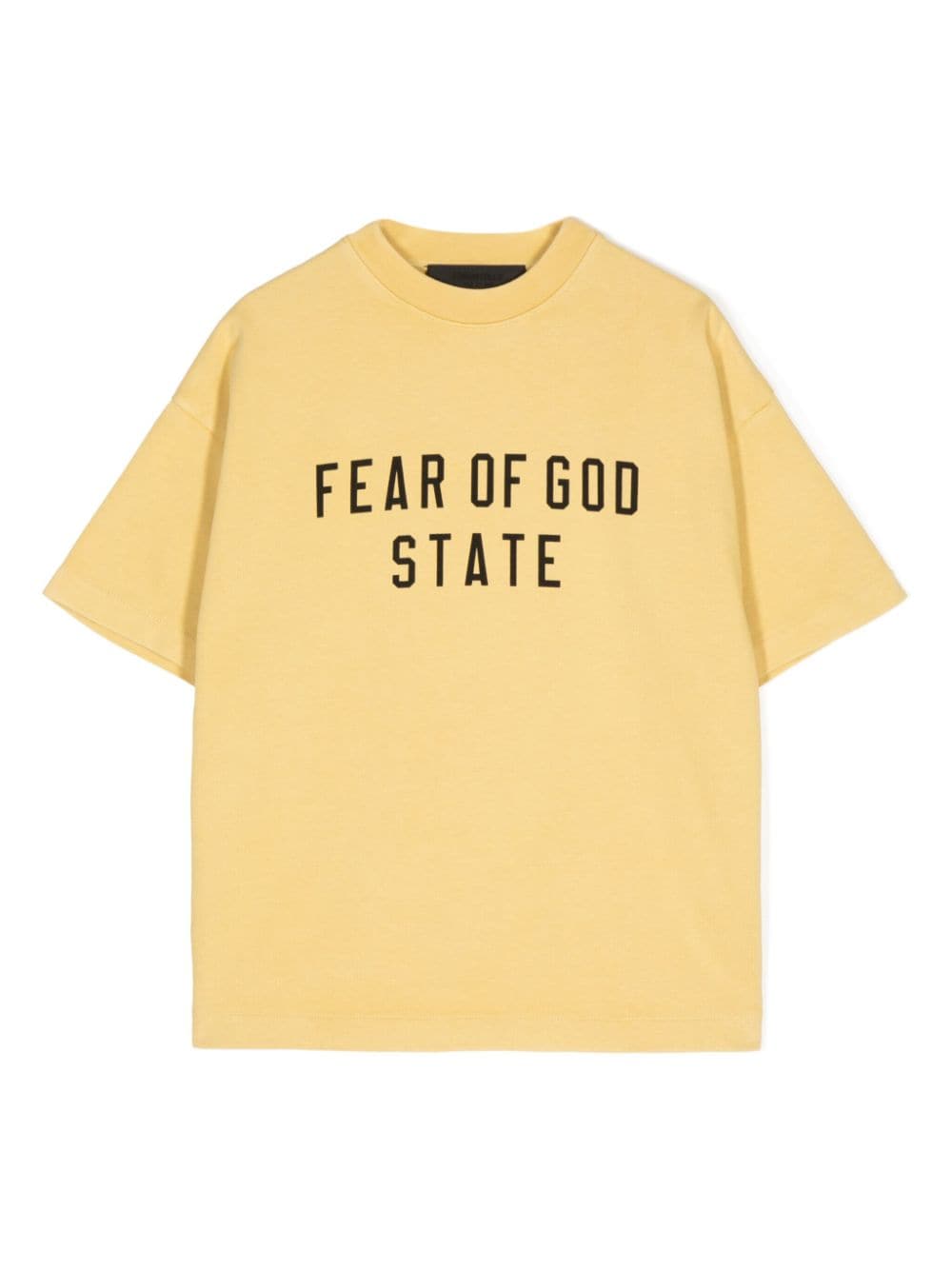 FEAR OF GOD ESSENTIALS KIDS logo-print T shirt - Yellow von FEAR OF GOD ESSENTIALS KIDS