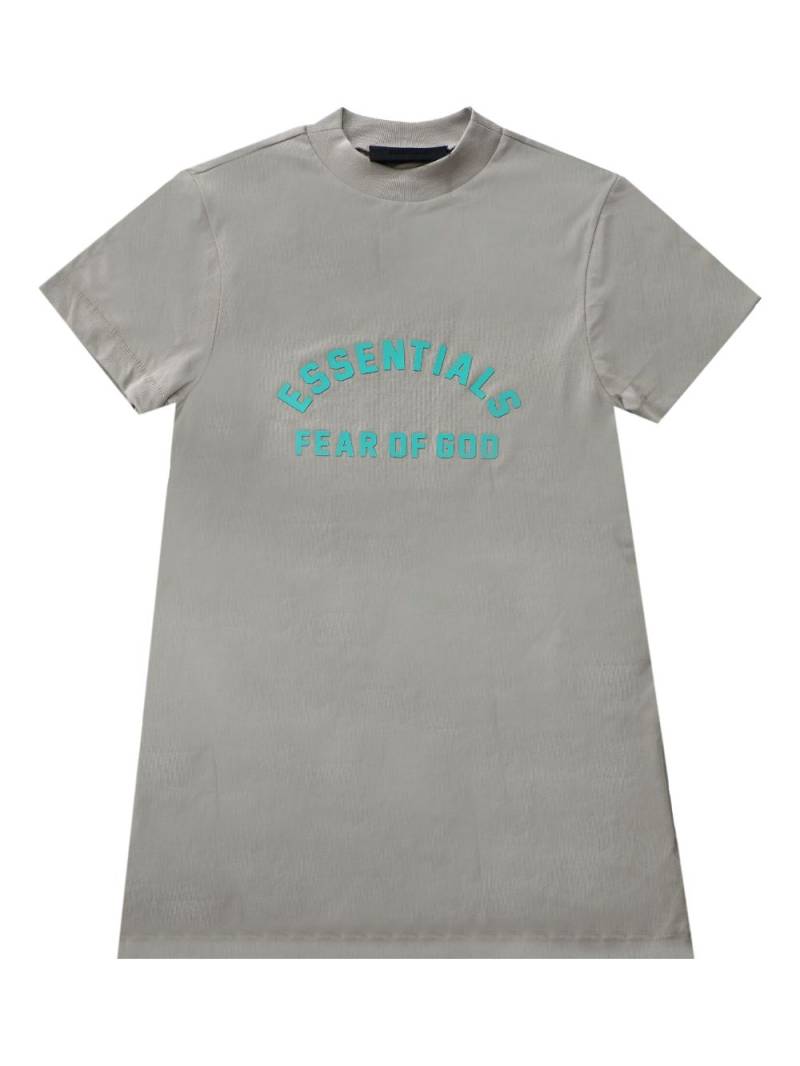 FEAR OF GOD ESSENTIALS KIDS logo-print cotton T-shirt dress - Neutrals von FEAR OF GOD ESSENTIALS KIDS