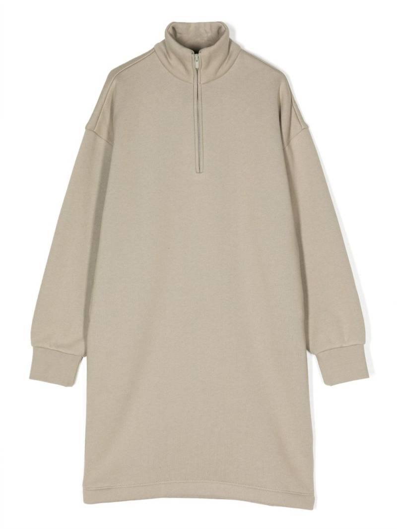 FEAR OF GOD ESSENTIALS KIDS logo-print half-zip dress - Green von FEAR OF GOD ESSENTIALS KIDS