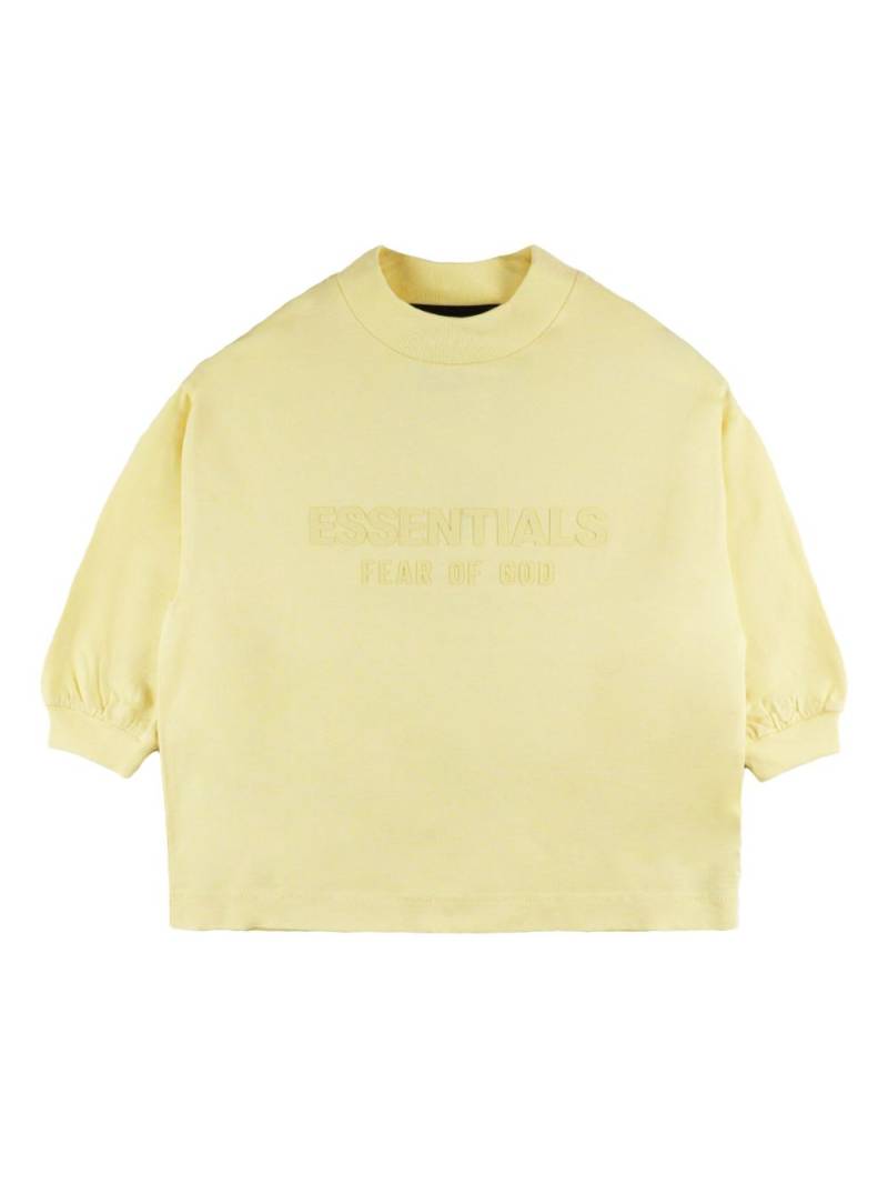 FEAR OF GOD ESSENTIALS KIDS logo-print long-sleeve T-shirt - Yellow von FEAR OF GOD ESSENTIALS KIDS