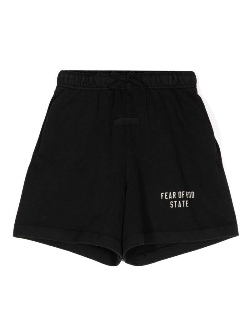 FEAR OF GOD ESSENTIALS KIDS logo-print shorts - Black von FEAR OF GOD ESSENTIALS KIDS