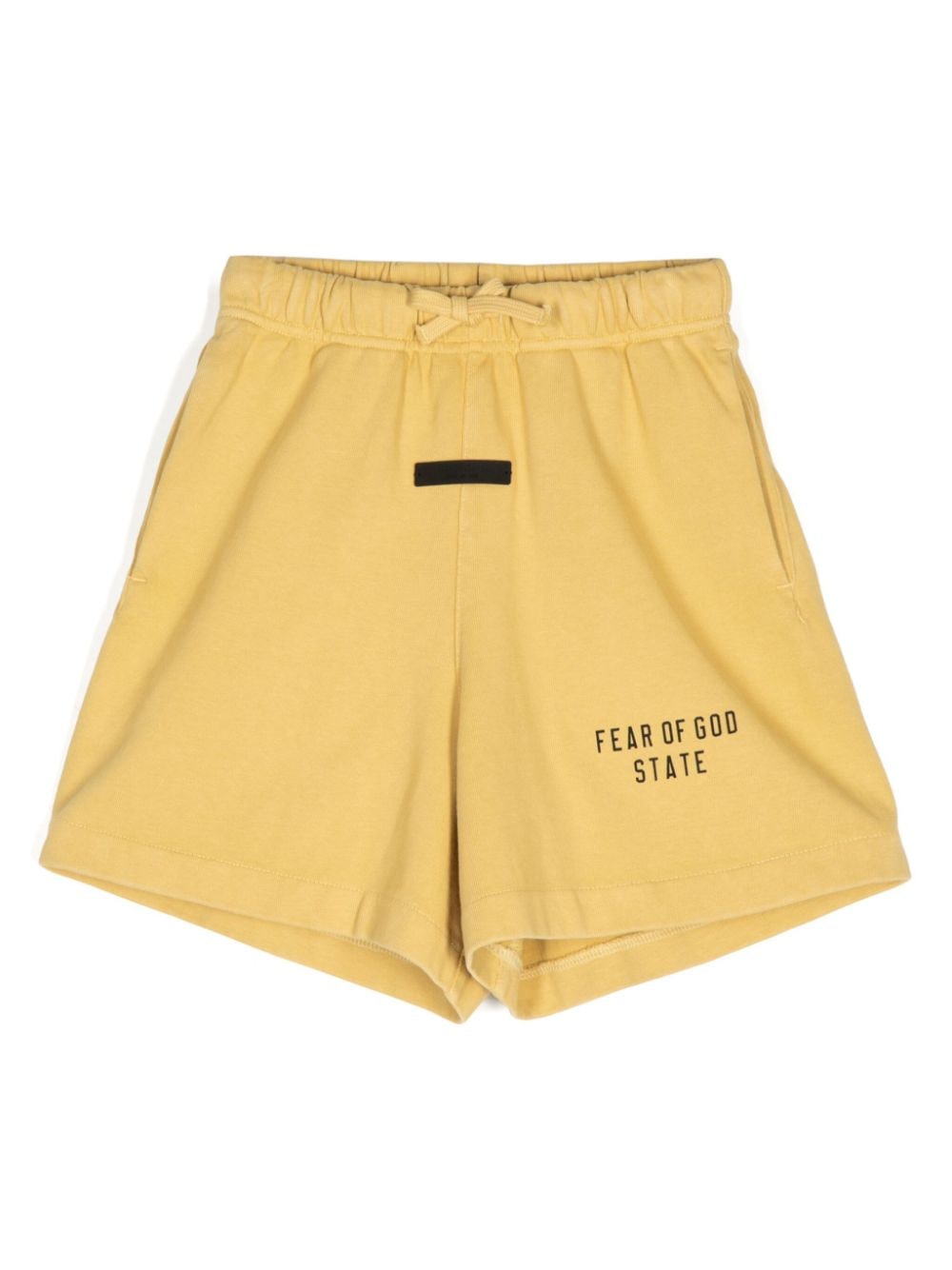 FEAR OF GOD ESSENTIALS KIDS logo-print shorts - Yellow von FEAR OF GOD ESSENTIALS KIDS