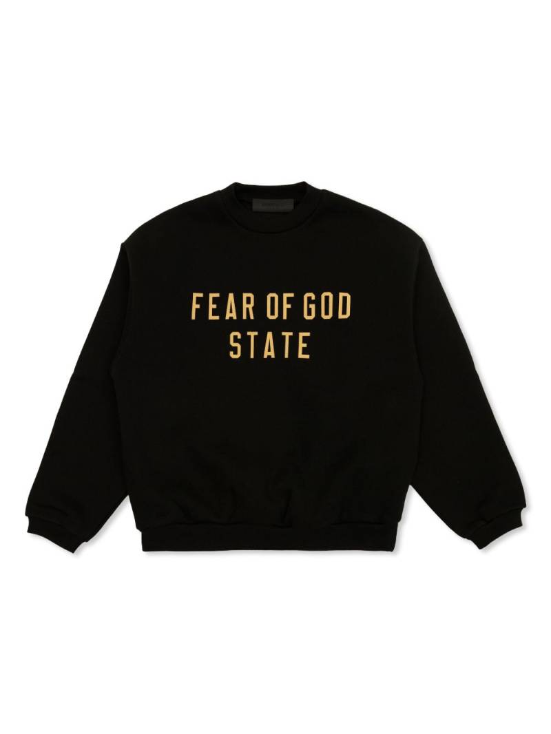 FEAR OF GOD ESSENTIALS KIDS logo-print sweatshirt - Black von FEAR OF GOD ESSENTIALS KIDS