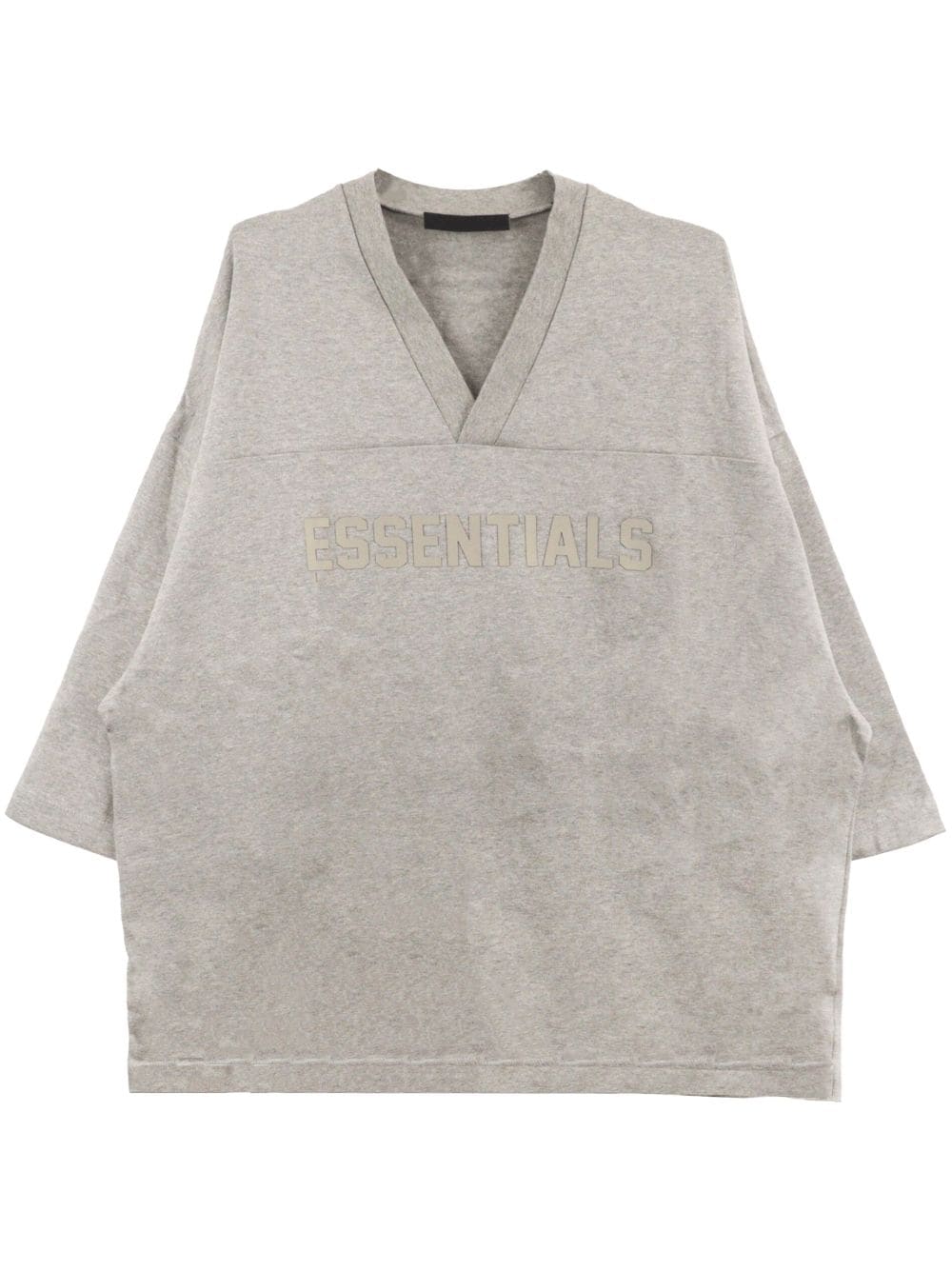 FEAR OF GOD ESSENTIALS Football logo-flocked T-shirt - Grey von FEAR OF GOD ESSENTIALS