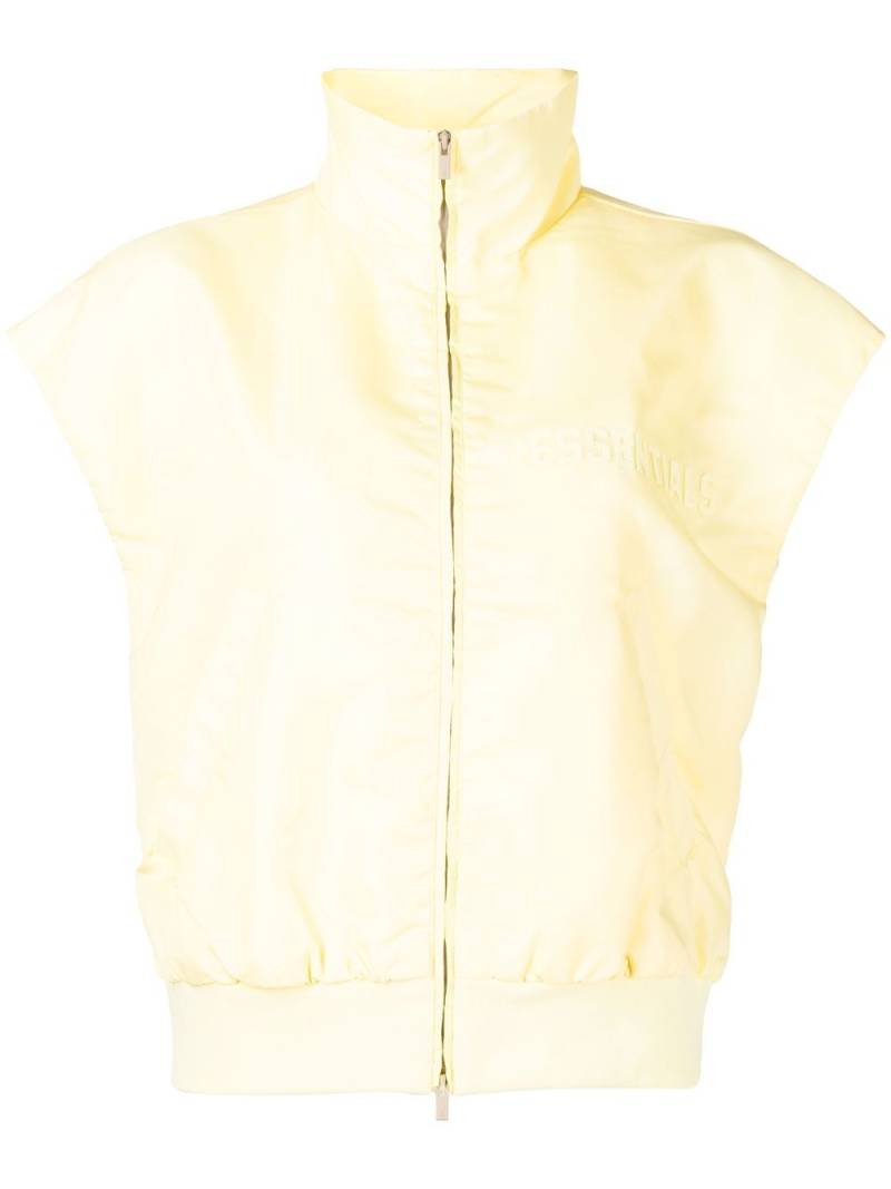 FEAR OF GOD ESSENTIALS chest logo-print zipped vest - Yellow von FEAR OF GOD ESSENTIALS