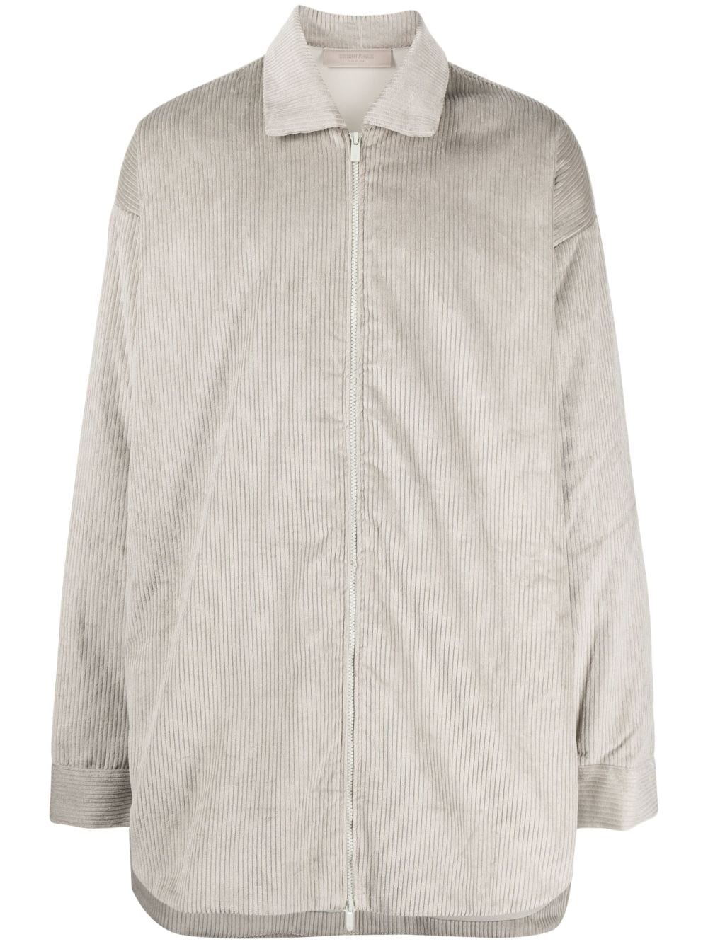 FEAR OF GOD ESSENTIALS corduroy zip-up shirt jacket - Grey von FEAR OF GOD ESSENTIALS