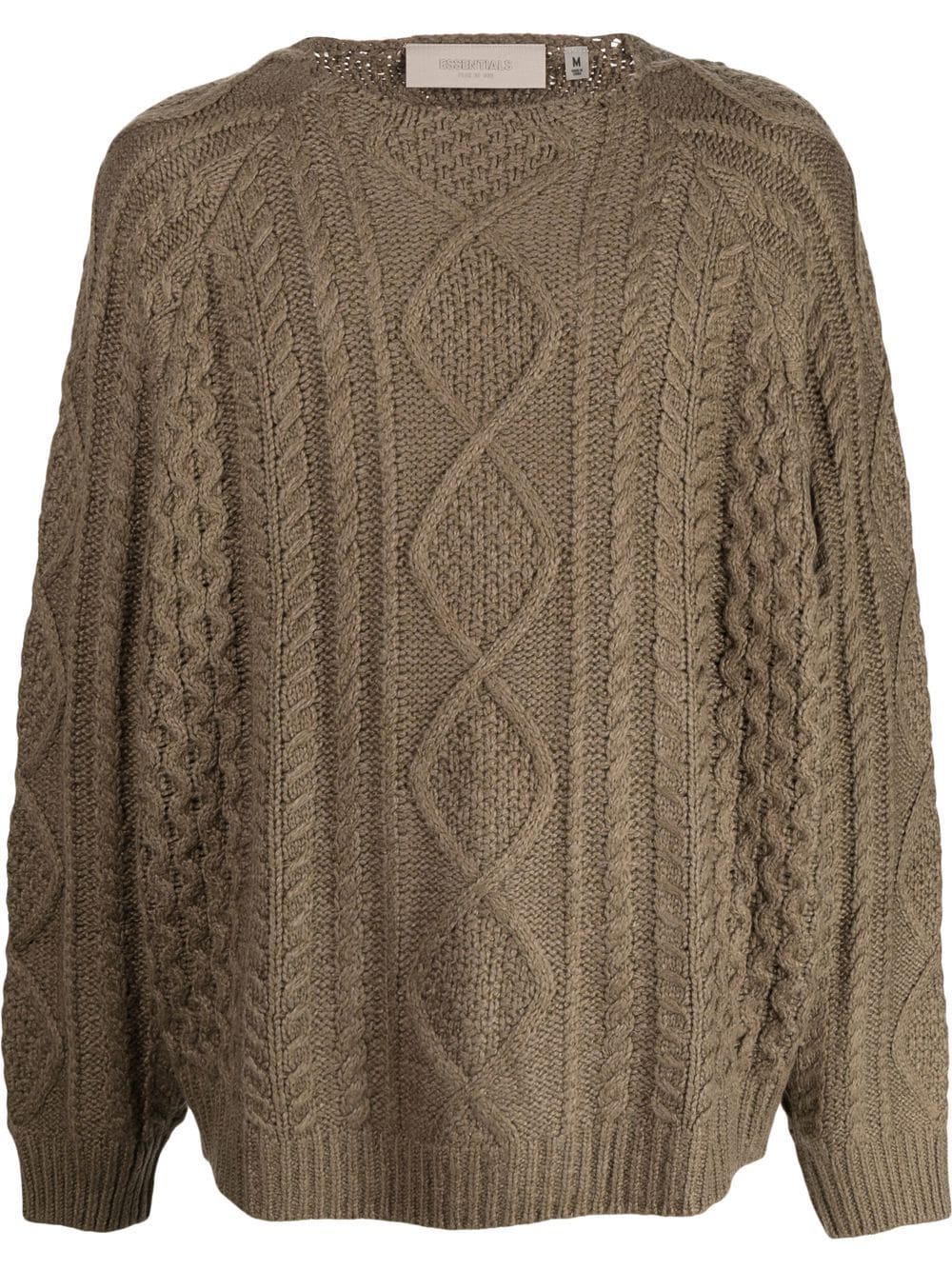 FEAR OF GOD ESSENTIALS crew-neck cable-knit jumper - Green von FEAR OF GOD ESSENTIALS