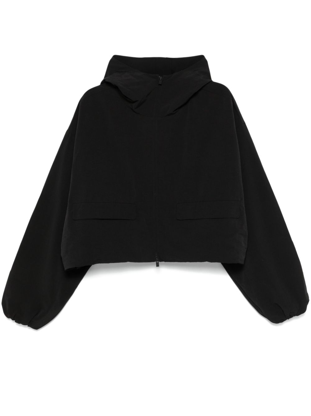 FEAR OF GOD ESSENTIALS cropped rain jacket - Black von FEAR OF GOD ESSENTIALS