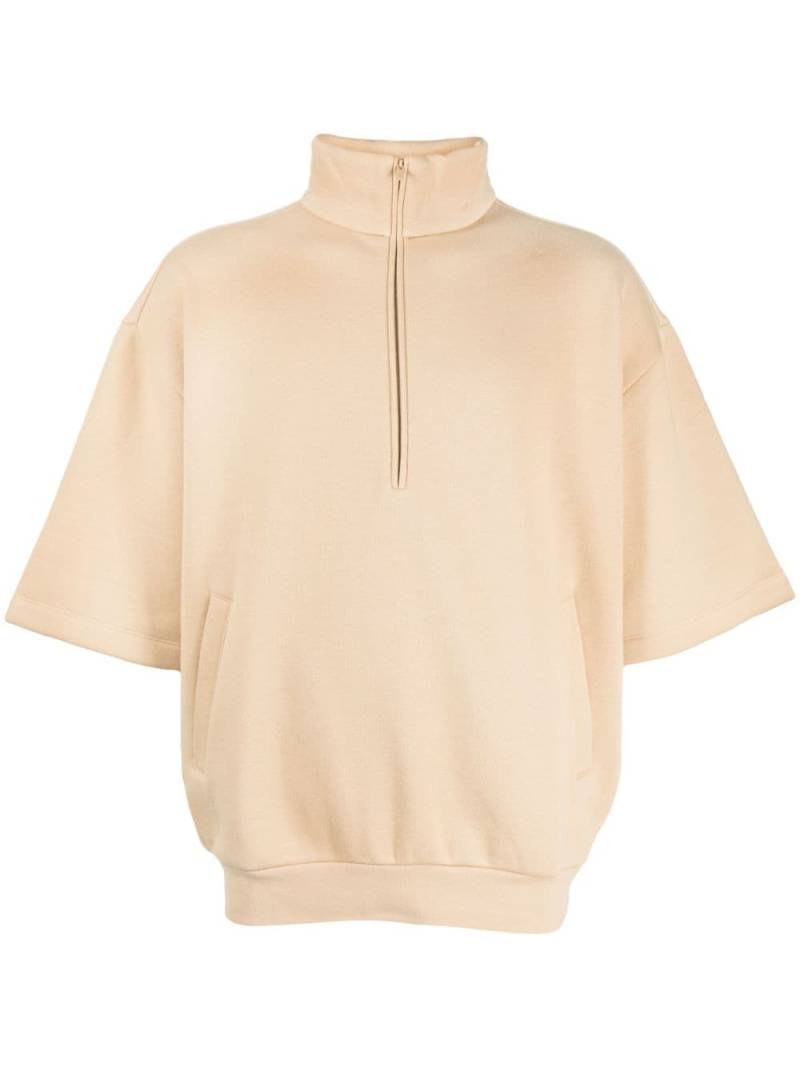 FEAR OF GOD ESSENTIALS drop-shoulder half-zip shirt - Brown von FEAR OF GOD ESSENTIALS