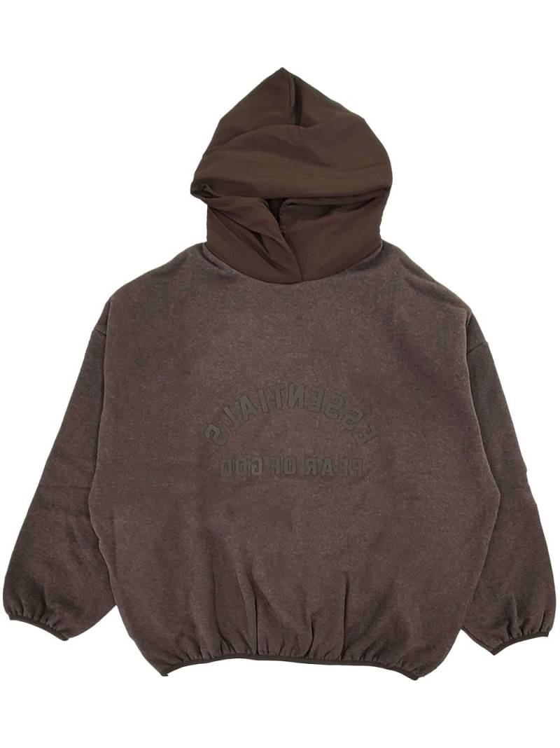 FEAR OF GOD ESSENTIALS front logo patch elasticated waistband sweatshirt - Brown von FEAR OF GOD ESSENTIALS