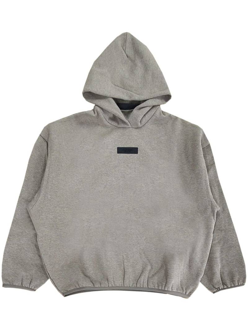 FEAR OF GOD ESSENTIALS front logo patch hoodie - Grey von FEAR OF GOD ESSENTIALS