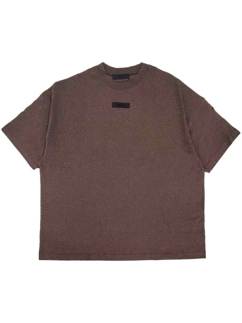 FEAR OF GOD ESSENTIALS logo-appliqué cotton T-shirt - Brown von FEAR OF GOD ESSENTIALS