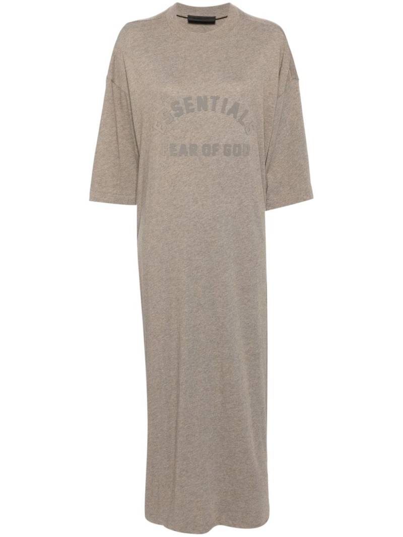 FEAR OF GOD ESSENTIALS logo-appliqué jersey maxi dress - Grey von FEAR OF GOD ESSENTIALS