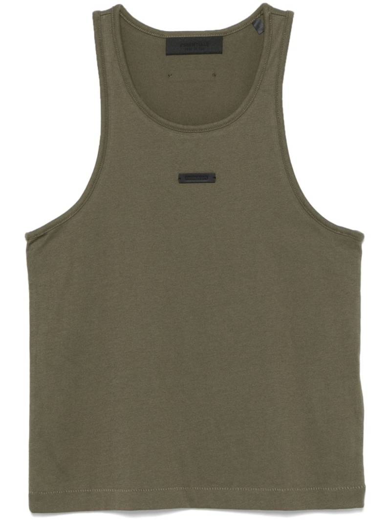 FEAR OF GOD ESSENTIALS logo-appliqué tank top - Green von FEAR OF GOD ESSENTIALS