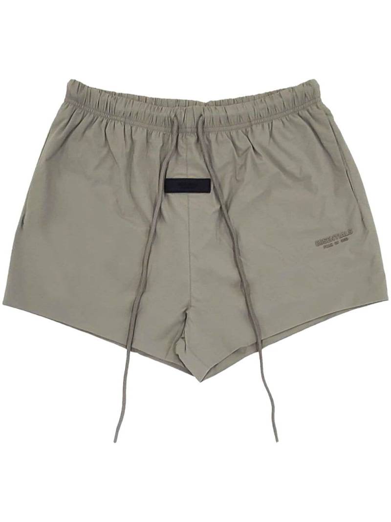 FEAR OF GOD ESSENTIALS logo-appliqué track shorts - Grey von FEAR OF GOD ESSENTIALS