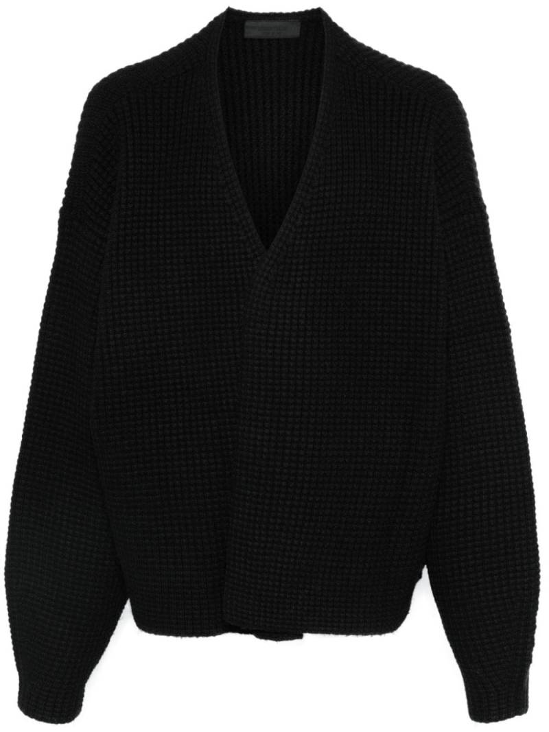 FEAR OF GOD ESSENTIALS logo-patch cardigan - Black von FEAR OF GOD ESSENTIALS