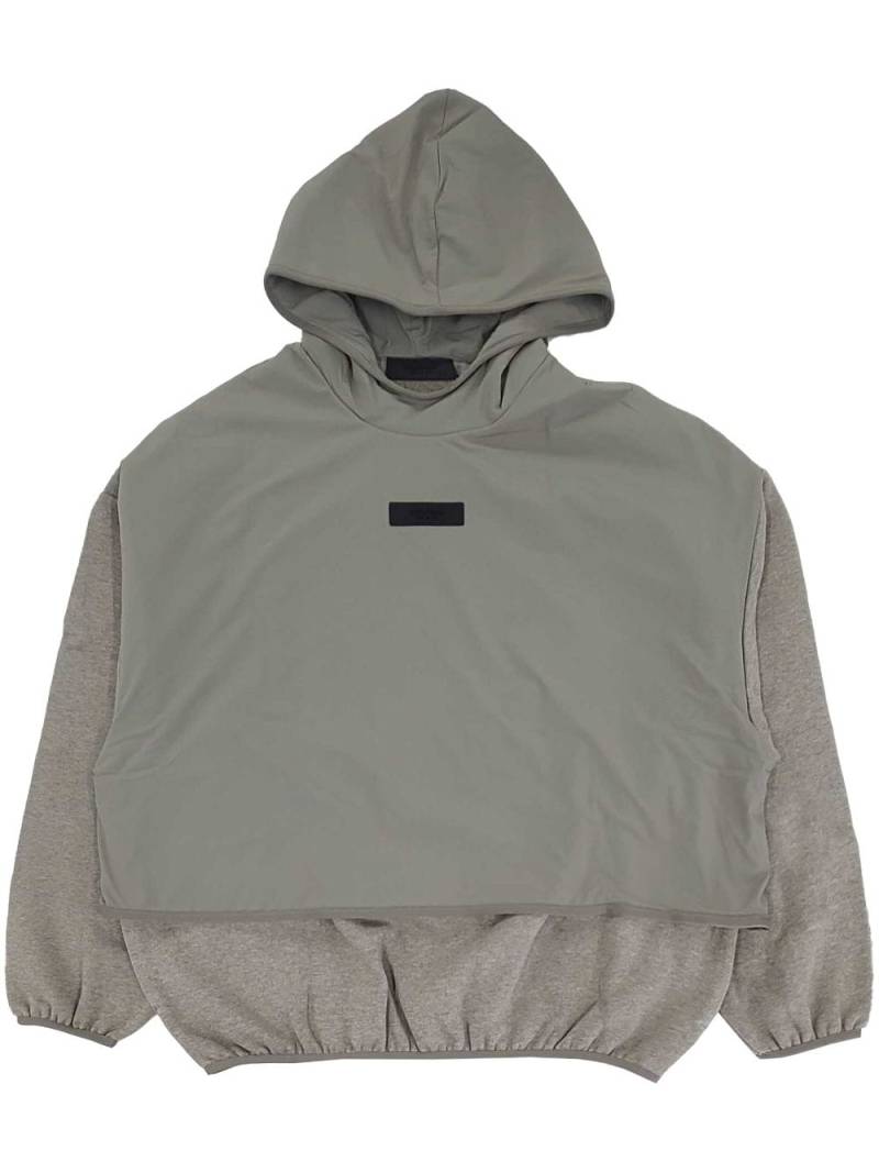 FEAR OF GOD ESSENTIALS logo patch panelled hoodie - Grey von FEAR OF GOD ESSENTIALS