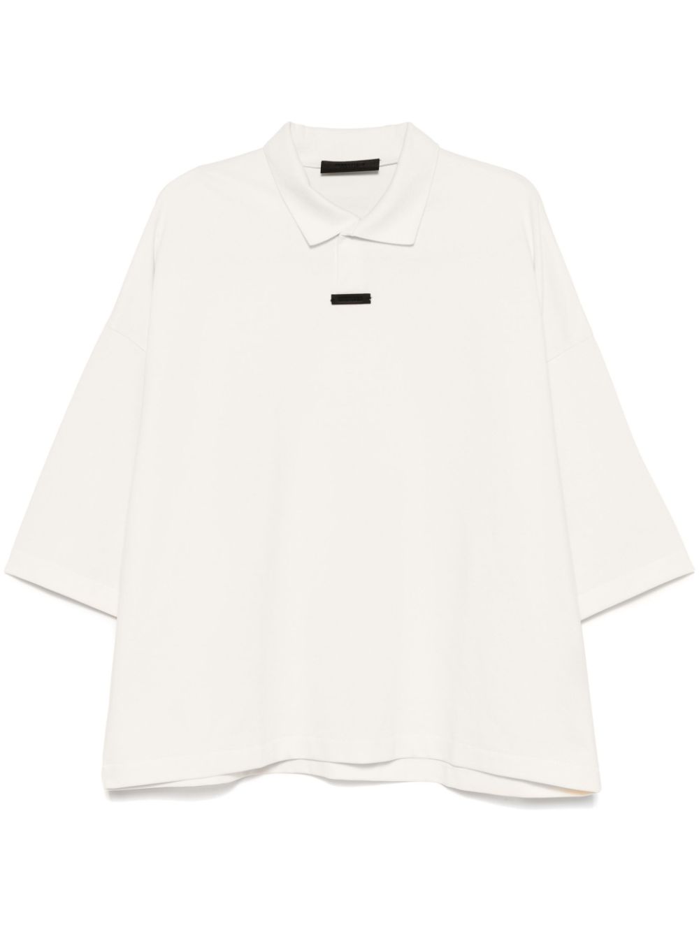 FEAR OF GOD ESSENTIALS logo-patch polo shirt - Neutrals von FEAR OF GOD ESSENTIALS