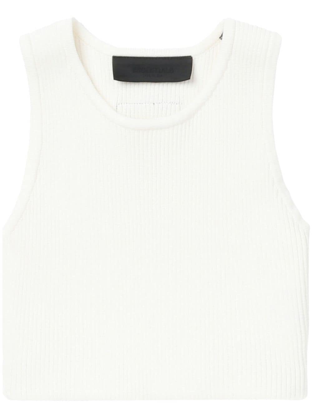 FEAR OF GOD ESSENTIALS logo-patch ribbed-knit tank top - White von FEAR OF GOD ESSENTIALS